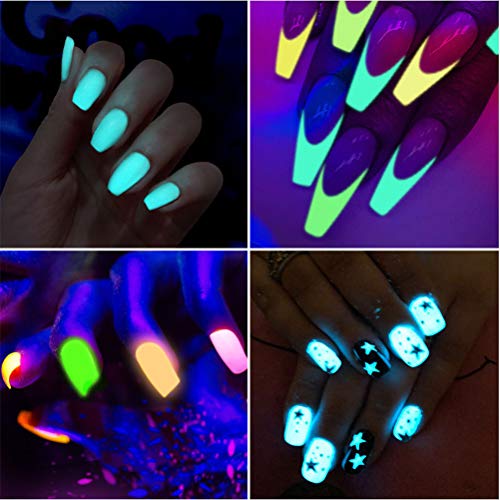 BSTQC fluoreszierendes Puder zum Eintauchen, ultrafein, Neonfarben, bunte Nägel, leuchtende Staubdekorationen – Bild 4