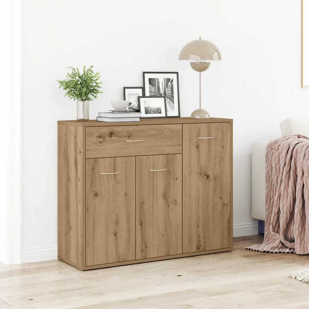 vidaXL Credenza Rovere Artigianale 88x30x70 cm in Legno Multistrato, armadietto, credenza, Armadio da corridoio, Buffet, Armadio da Cucina