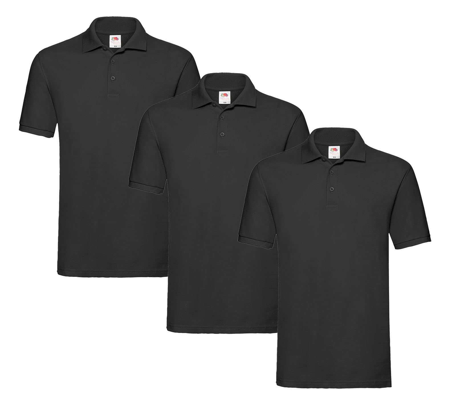 Fruit of the Loom Men's Polo Shirt (Pack of 3), L