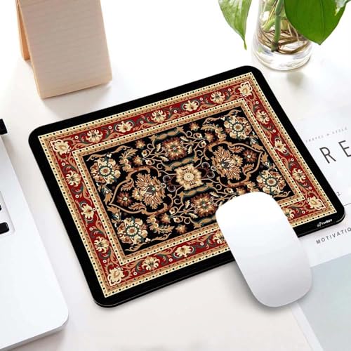 Image of Carpet Pattern Mousepad - Small Non-Slip Rubber Carpet Design Printed Computer Mouse Pad 19x22cm (FMP0220)