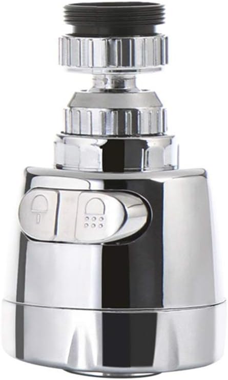 Dicrey Kitchen Faucet Aerator Splash Proof Faucet Extended Extender Universal Tap Water Shower Sprinkler 360 Degree Rotating Filter Nozzle Stainless Steel Hose Suitable Kitchen
