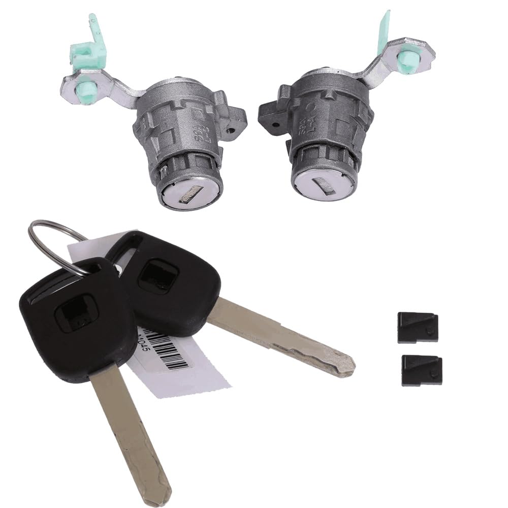 Door Lock Cylinder Front Set Kit with Keys Left Right Driver Side Passenger Side 72145S73003 72146S73003 Replacement for Honda #S2000 2000-2009,#Accord 1998-2002,#Civic 2001-2005,#Odyssey 1999-2004