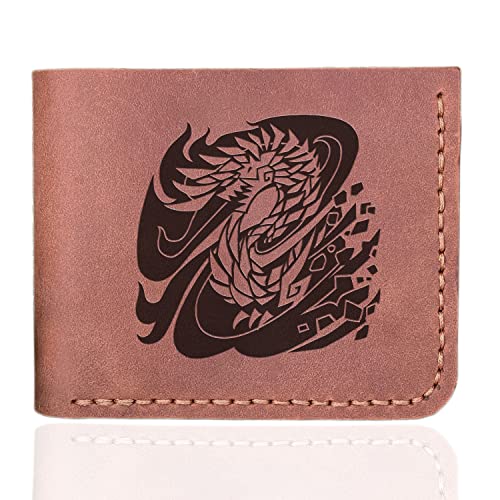 Alatreon MHW Wallet Mens, Christmas Gift for Him, MHW Personalized Mens Leather Wallet, Gamer Gift, Custom Leather Wallet Handmade Husband Gift Boyfriend Gift, Geek Gift s20
