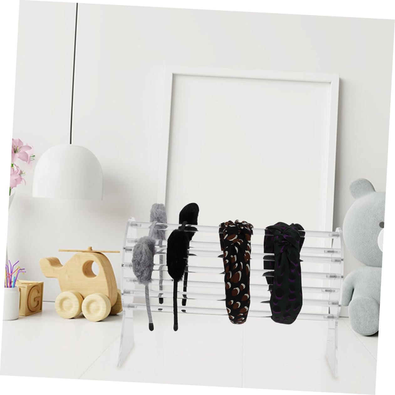 Acrylic Hairband Display Rack Headband Organizer Stand Holder for Hair Accessories