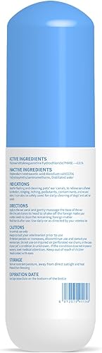 Miniatura 9 de Tris Flush - Limpiador de oídos para gatos y perros, tratamiento de infección de oído de perro con PHMB, elimina la cera, Odo, suave e