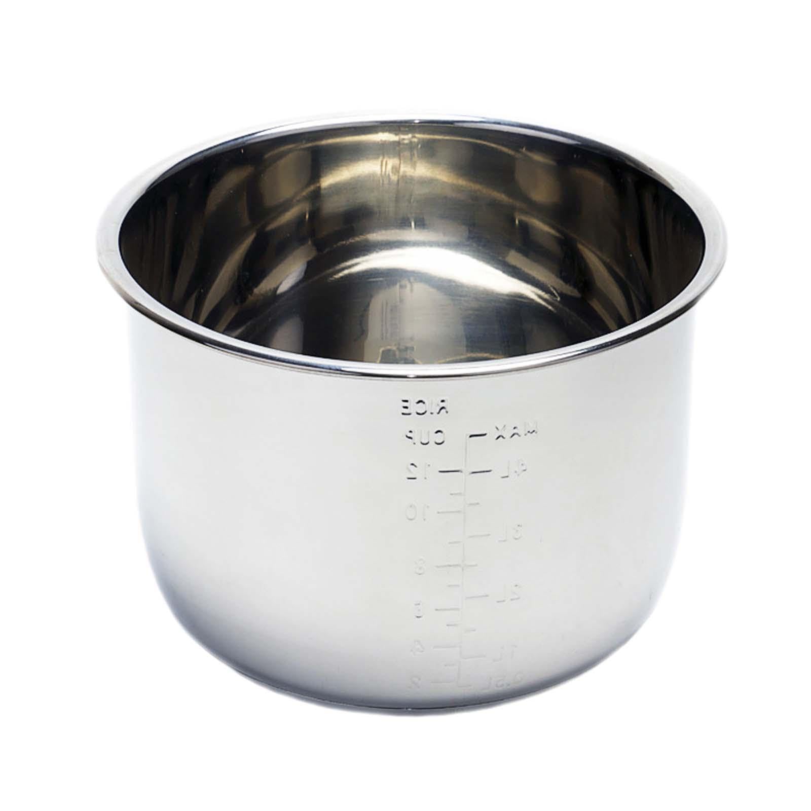 Récipient intérieur for cuiseur à Riz, Pot intérieur Multifonctionnel, Facile à Nettoyer, 8 L, antiadhésif, 0,8, Acier Inoxydable, Doublure Robuste for cuiseur à Riz