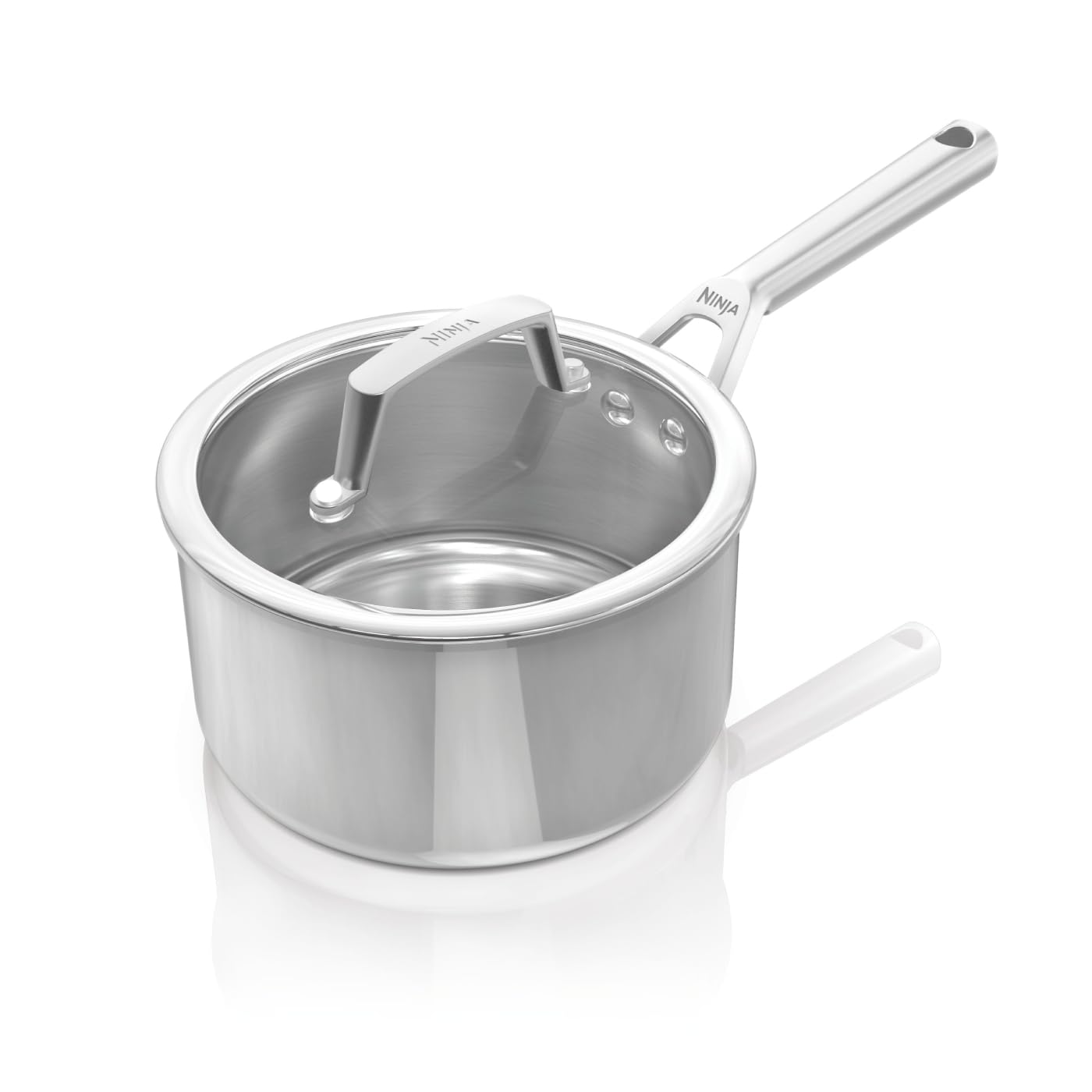 Ninja EverClad Edelstahl-Kochtopf (18 cm) mit Deckel, geeignet für alle Herdarten, sogar Induktion, ofenfest bis 300 °C, durchgehender Induktionsboden, C90218EUI