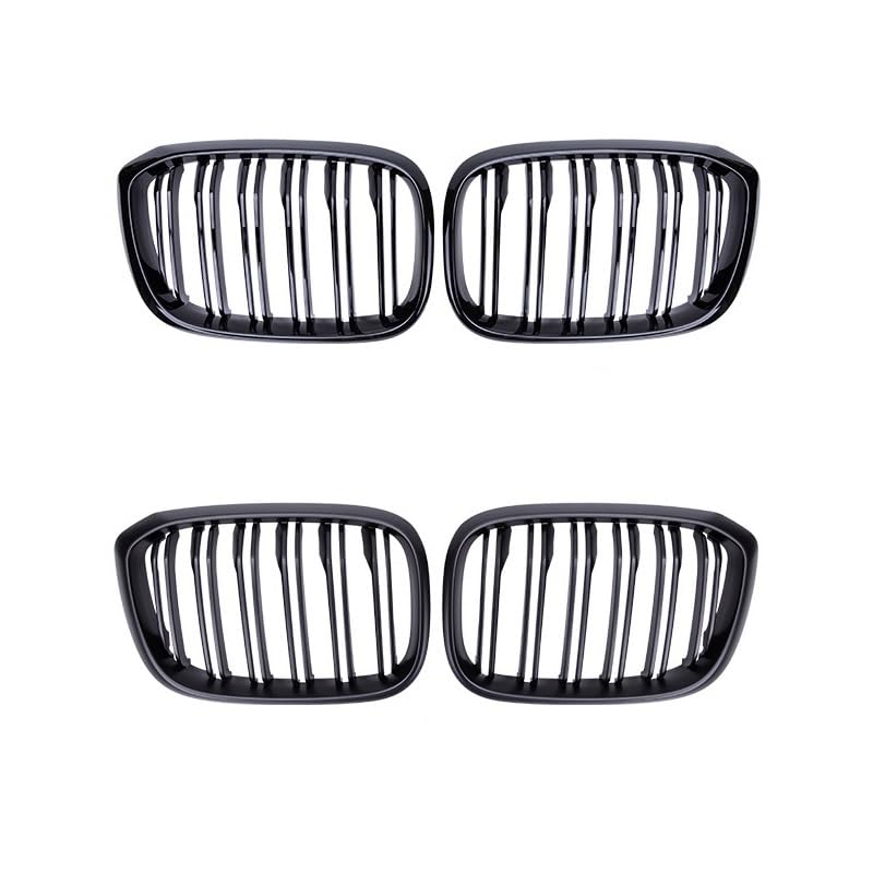 Calandre Avant Grille de Course Double Latte de Remplacement pour Auto G01 - 4