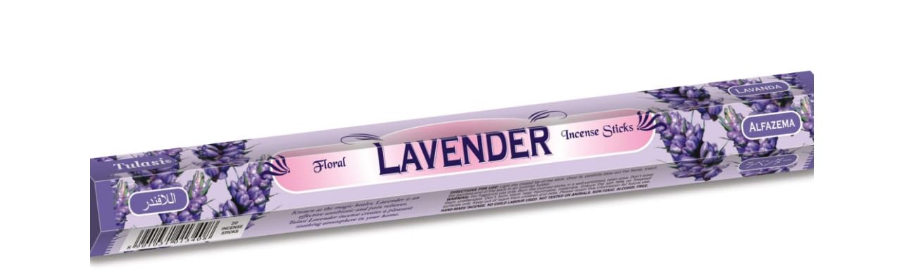 Salco 20 Varillas de Incienso con Fragancia de Lavanda, Paquete de 6