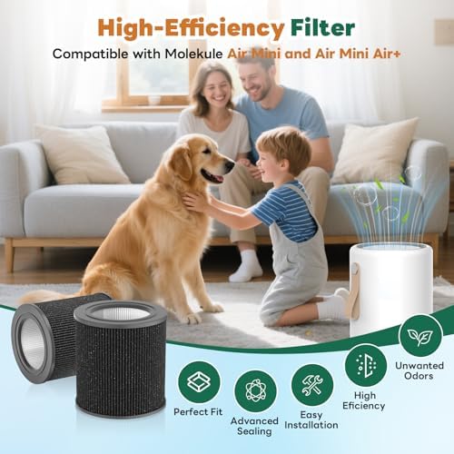 Air Mini PECO-HEPA Replacement Filters, Fit for Molekule Tri-Power Air Mini and Air Mini + Air Purifiers,3-in-1 High-Efficiency True HEPA Replacement Filter,1 Pack - Thumbnail 3