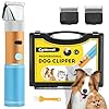CGOLDENWALL Tosatrice Professionale per Cani Gatti 400W Batteria Ricaricabile con Testa di Taglio Rimovibile da 3mm+6mm & Limite Pettine 5 Ore di Durata Basso Rumore Meno di 50db per Pecore Conigli