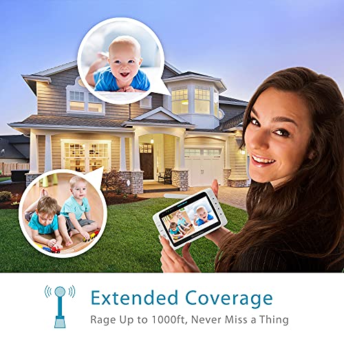 Moonybaby Split 50 Baby Monitor con 2 Telecamere e...