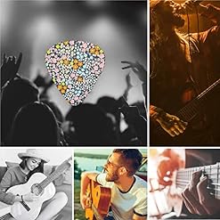 Lot de 12 médiators pour guitare électrique basse acoustique Motif floral Noir - Les Beatles, Paul McCartney, John Lennon, RIngo Starr, George Harrison Lot de 12 médiators pour guitare électrique basse acoustique Motif floral Noir – Image 7
