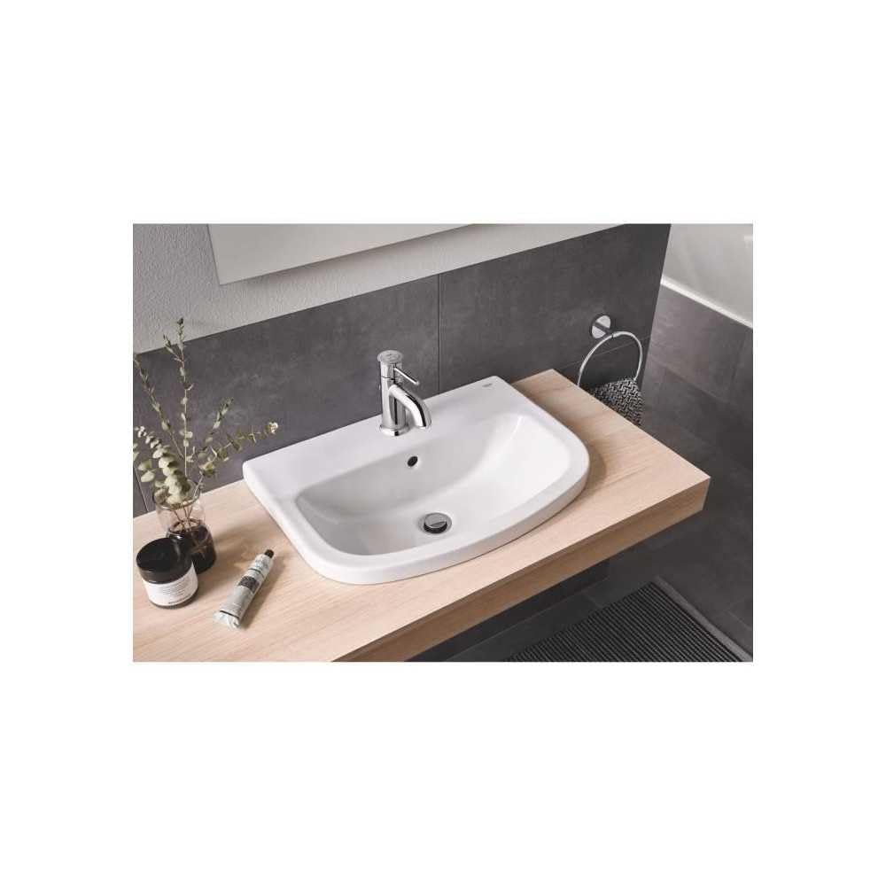 Grohe Start Classic QuickFix- Grifo de lavabo monomando S (vaciador automático, menor consumo de agua, instalación rápida, altura 155mm), cromo, 23810000