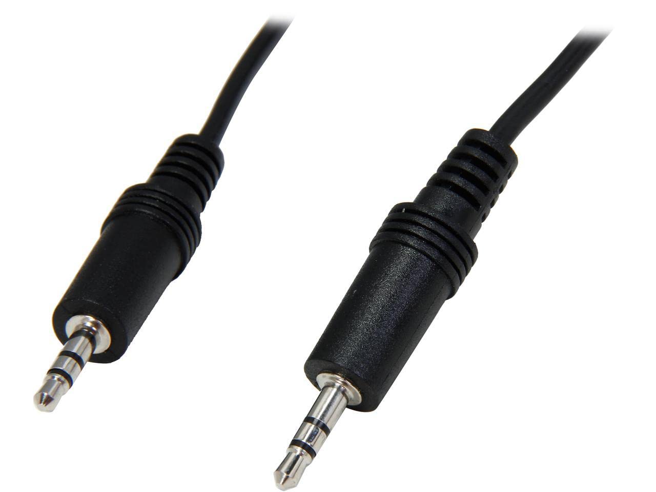 C2G 40413 kabel audio stereo 3,5 mm M/M, kabel AUX, czarny (6 stóp, 1,82 m)