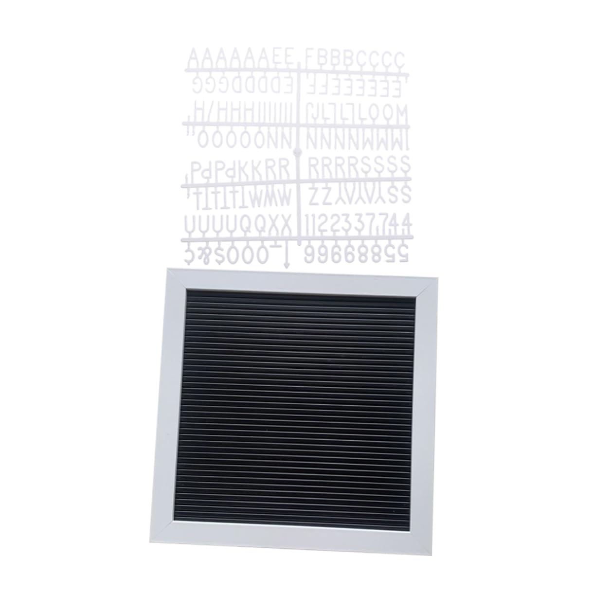 Schwarze Buchstabentafel Abnehmbaren mit Pp und Buchstaben