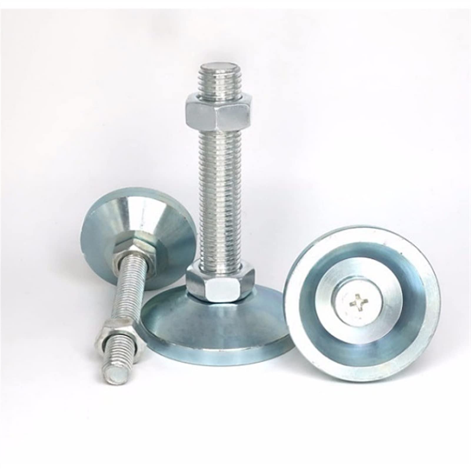 MyncbD Pies niveladores Pie De Soporte De Metal De 4 Piezas, Taza De Pie Pesado, Pie Fijo, Pie De Ajuste Mecánico Horizontal, Carga De Carga 350kg