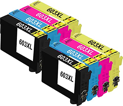 KING OF FLASH Cartuchos de tinta de repuesto para Epson 603XL 603 XL compatibles con Epson Expression Home XP-2100, XP-3100, XP-4100, XP-2105, XP-3105, XP-4105, Workforce WF-2810, WF-2835, WF-2850 Cover