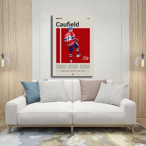 Poster Cole Caufield en toile durable pour remplacer les affiches papier