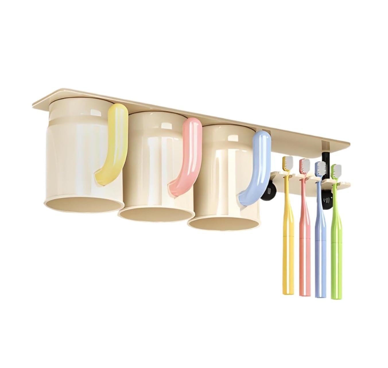 Porta Cepillo Dientes Baño Soporte Magnético Invertido For Cepillo De Dientes For Baño Al Revés con Vasos For Cepillos Hogar Y Cocina(13.78in)