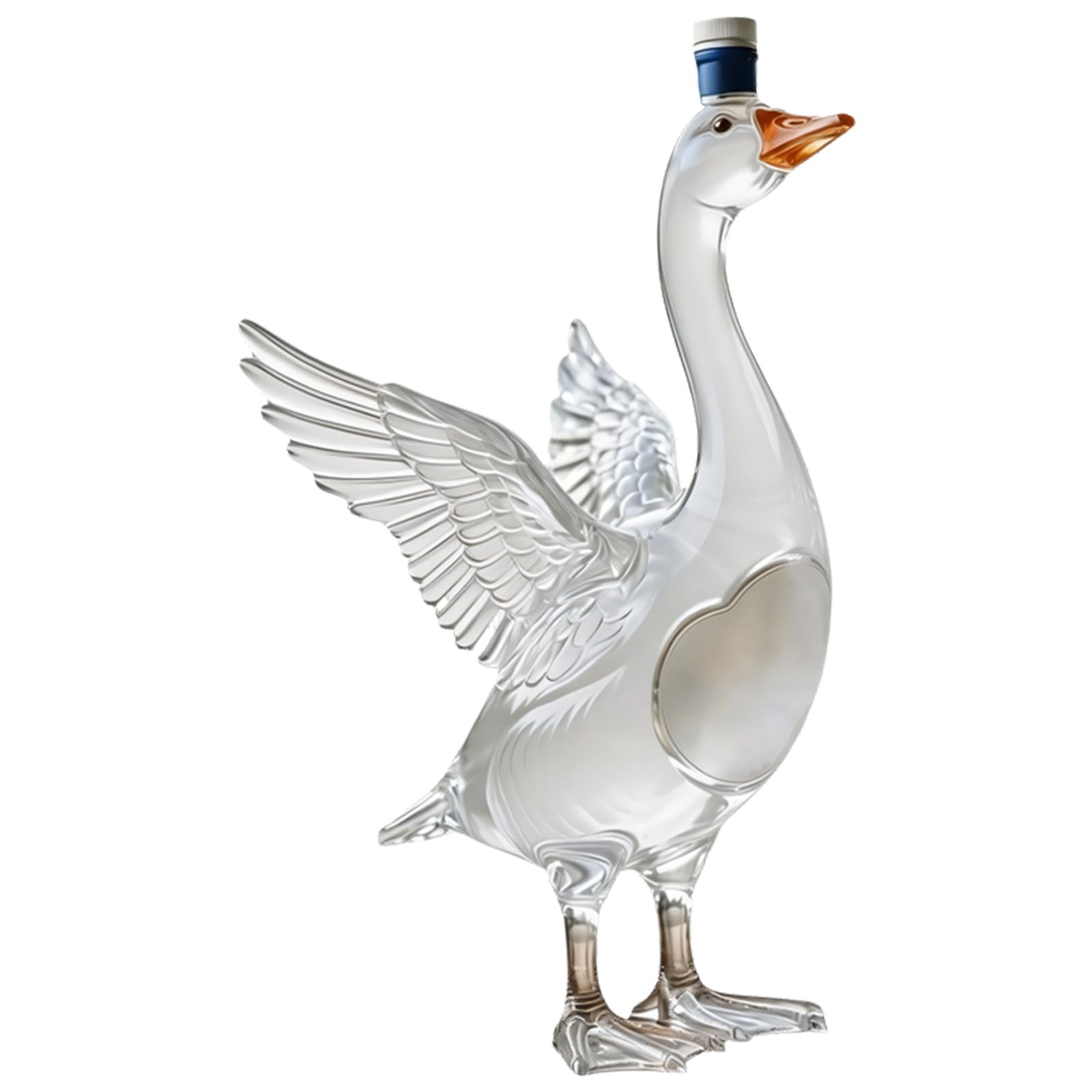 Glass Spirits Bottle Bird Shaped Decanter, Transparent Liquor Display Container for Home Beverage Shelf, Hosting Table and Present Use Spirits Decanter Beverage Bottle Transparent Liquor Container