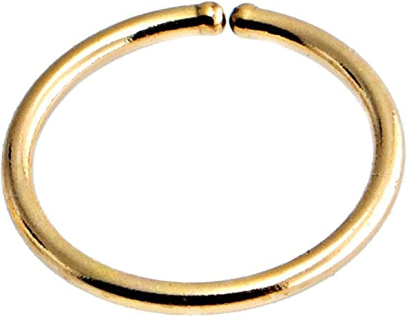 Solid Gold Hoop Earrings for Women, Men, Cartilage Huggie Hoop Earrings Helix, Rook, Nose Sung, Earlobe Hole Lightweight Sold As One