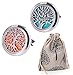 JOJOY LUX Aromatherapy Essential Oil Car Diffuser Vent Clip, 2 Pcs 30mm Air Fresheners Stainless Steel Locket with Magnetic & 10 Refill Pads