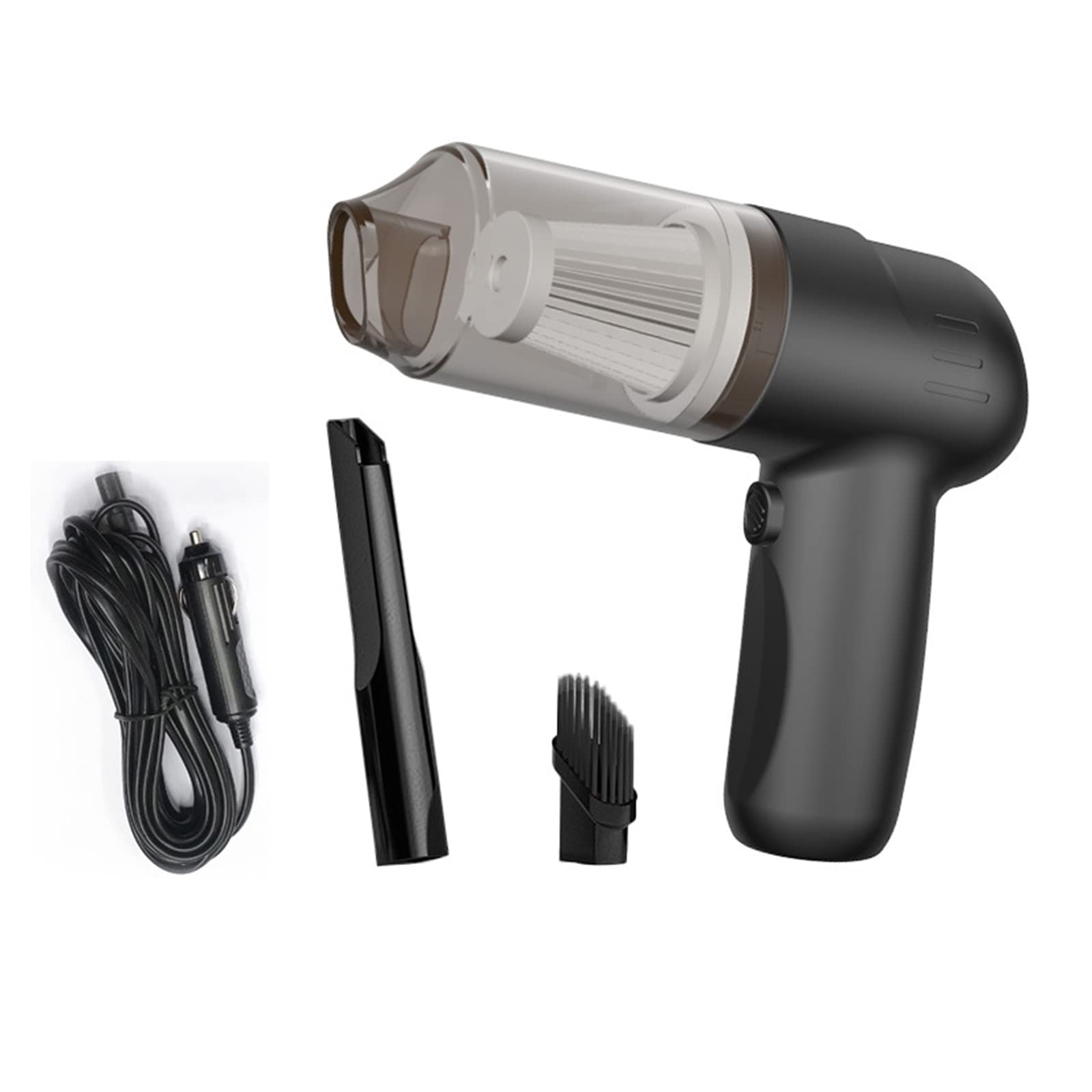 Aspirapolvere per Auto - Accessori per Auto Portatili - Piccolo Kit di Pulizia per Dettagli Profondi degli Interni dell'auto con Cavo da 16 Piedi ad Alta Potenza da 12 V con Bagnato o asciut
