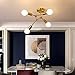 Produktbild Dekoration Verwandeln Form 4 Lichtquelle Glas Dekorative Kronleuchter Modernen Minimalistischen Luxus Gold Deckenleuchte Wohnzimmer Lampe Schlafzimmer Esszimmer Dekorative Lichter 50x55 cm Gutes Mater