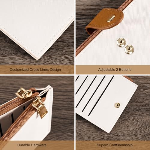 Image of Travelambo RFID Wallet Women Bifold Multi Card Wallet Case with Zipper Pocke Credit Card Holder for Women