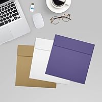 Vista 271 de LUXPaper Sobres de invitación cuadrados Despegar y prensar 8 x 8 pulgadas Natural Texto de 70 libras 50