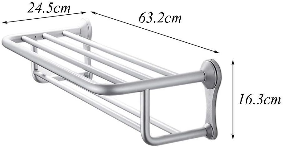 MESKEL Storage Shower Space Aluminum Bathroom Shelf Brushed Creative Multi-Function Rack Hardware Bathroom Accessories Punching Installation