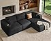DURASPACE 108'' Modular Sectional Sofa, Cloud Boneless Couch with Deep Seat, Cup Holder, Memory Foam, Corduroy L Shaped Couch for Living Room Bedroom, No Assembly Required