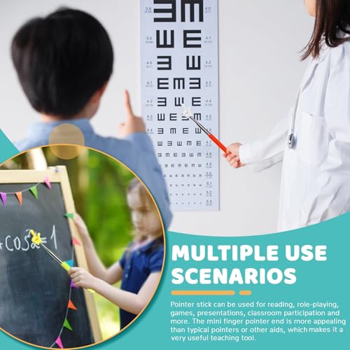 Bagentry 4 Pçs Bastão de Ponteiro de Professor para Sala de Aula Extensível Ponteiro de Mão Telescóp