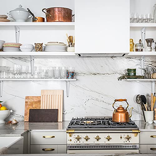 20 Pack Shelf Brackets 12 Inches White, Heavy Duty Steel Metal L Brackets For Shelves, J Brackets Wall Angel Corner Brace For Wood Board #TOP2