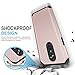 TJS LG Stylo 4 2018/LG Stylo 4 Plus/LG Q Stylus/LG Q Stylus Plus/LG Q Stylus Alpha Phone Case, [Full Coverage Tempered Glass Screen Protector] Dual Layer Hybrid Shockproof Armor Cover (Rose Gold)