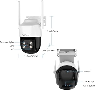 VSTARCAM Outdoor Waterproof PT Network Camera, 1080P Wired Cameras for Home Secuirty Camera with Bluetooth Connection, Color Night Vision, Motion Detection & Tracking,Light & Siren Alarm, SD/Cloud 03