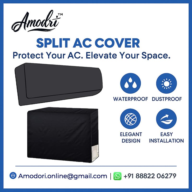 Image of Universal AC Outdoor Cover - Compatible with 1.5 & 2 Ton Split ACs, All-Season Protection (Solid Grey)