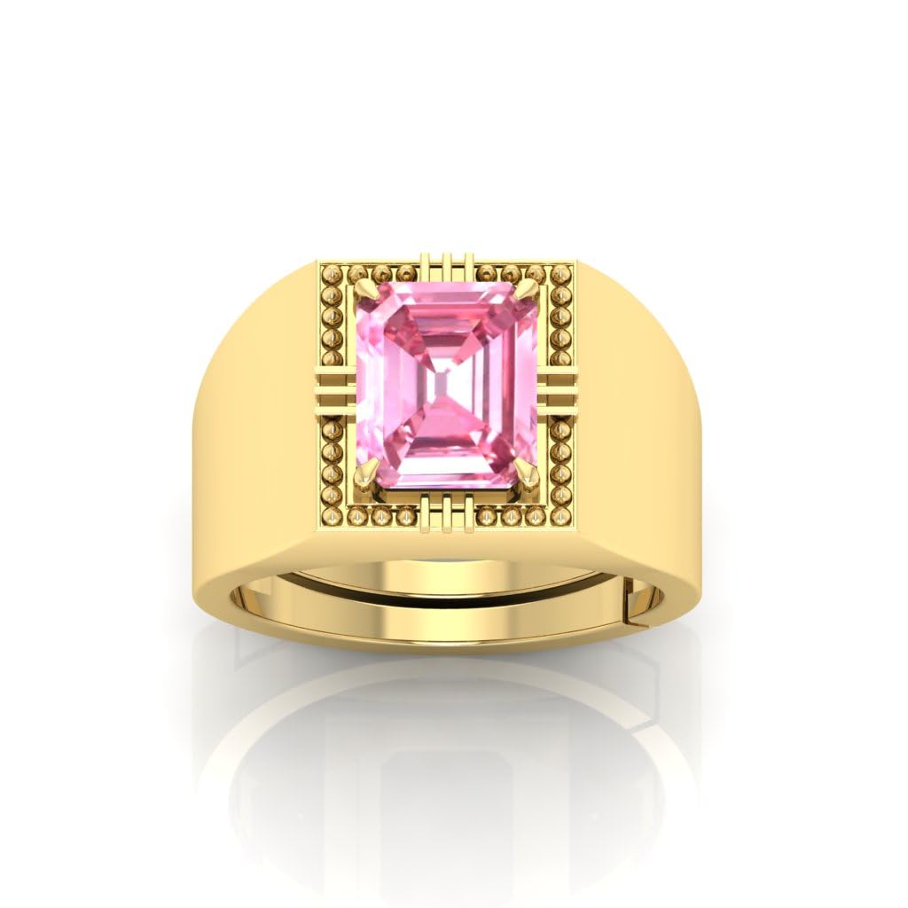Bague saphir rose véritable plaqué or pour éviter les bijoux ternes - 5