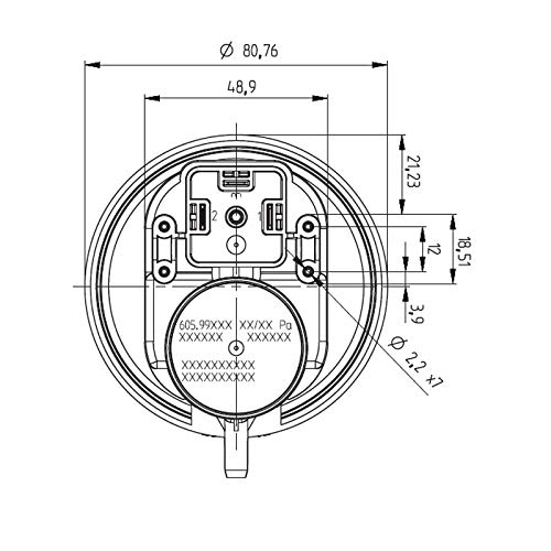 Easyricambi HUBA Control 39 Pascal, 605 Series Differential Pressure Switch for Air and Fume - Image 2