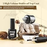 JODSONE 2 butelki 15 ml Top Coat Gel Polish nie wyciera się, pomaga w jasnym manicure, lampa musi zostać utwardzona