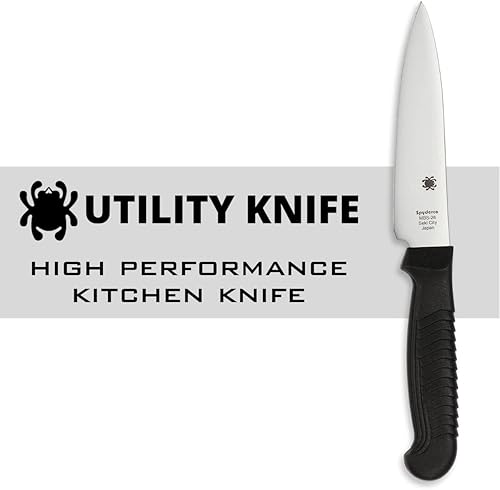 Miniatura 2 de Spyderco Cuchillo utilitario de cocina ligero con hoja de acero inoxidable MBS-26 y mango de plástico de polipropileno