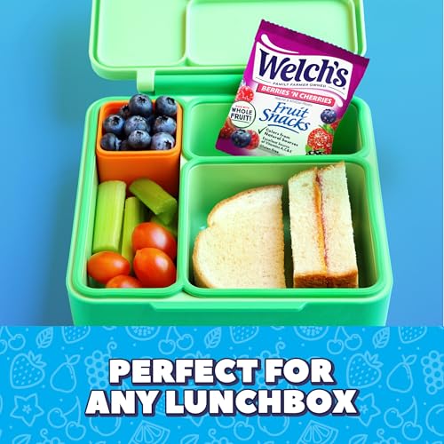 Image of Welch's Fruit Snacks, Mixed Fruit & Berries 'N Cherries Snack Box, Gluten Free, 0.8oz Snack Packs (Pack of 60)