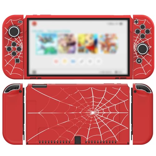 JINGDU Schutzhülle Kompatibel mit Nintendo Switch OLED 2021, TPU Case Zubehör für Switch Console und Grip Joy-Con, Switc...