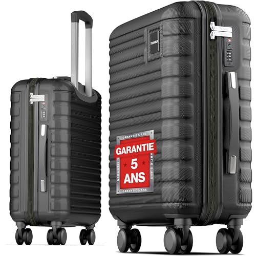 Travely Valise Cabine 55x40x20cm - adaptée pour Ryanair, Lufthansa, Eurowings et Autres. Valise Cabine 36L avec roulettes Souples et Serrure TSA Pratique,...