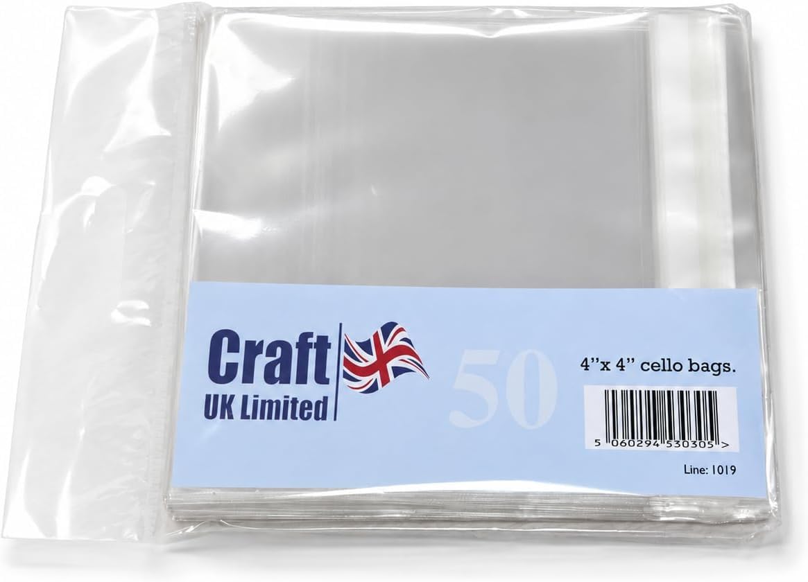 Craft UK 1019-50 4x4 cello bags