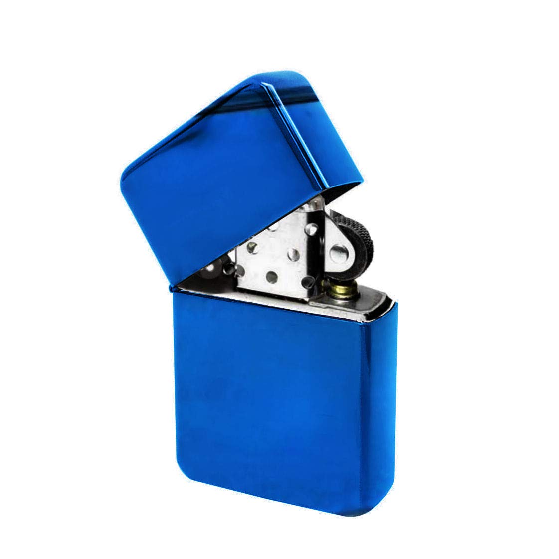 County Engraving Personalised Windproof Cigarette Pocket Lighter, Petrol, Flip Top, Engraved - Enter Your Own Custom Text (Blue Ice)