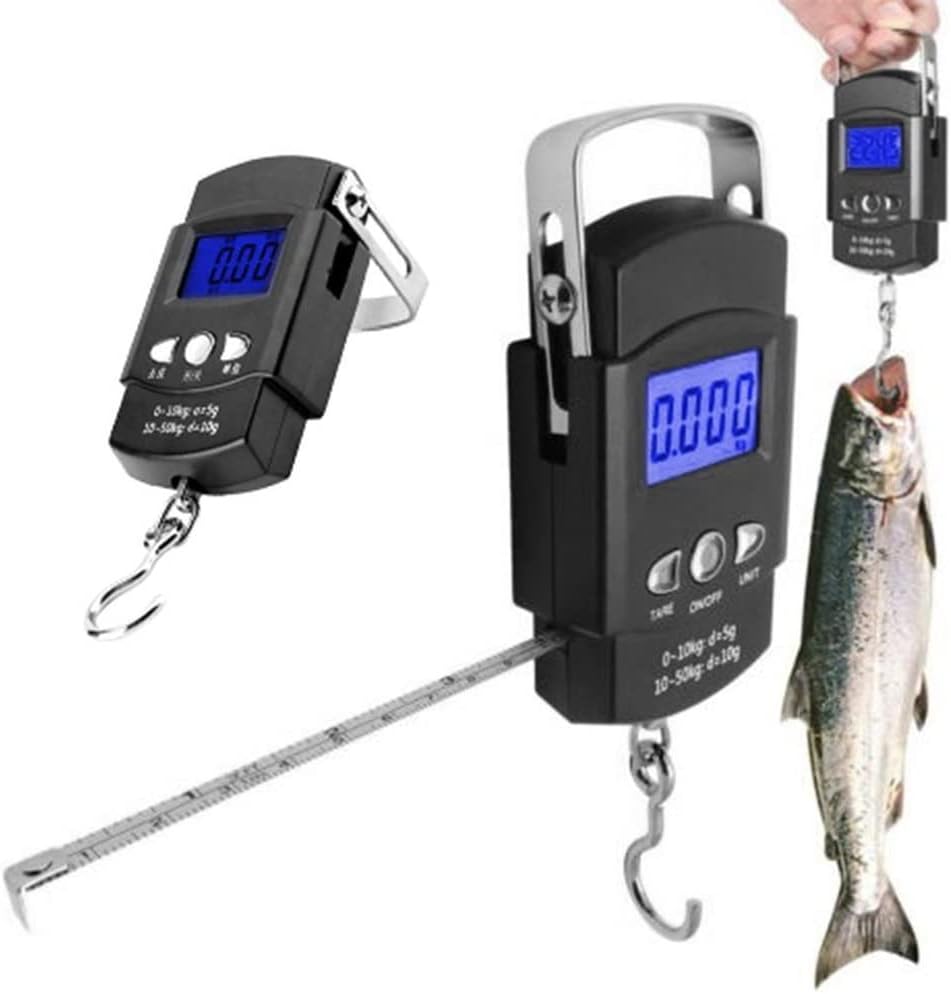 Utility Luggage Scale Portable LCD Mini Digital Scale Fishing Luggage Travel Weighting Steelyard Hanging Hook Weight Tool Weighing Weighing