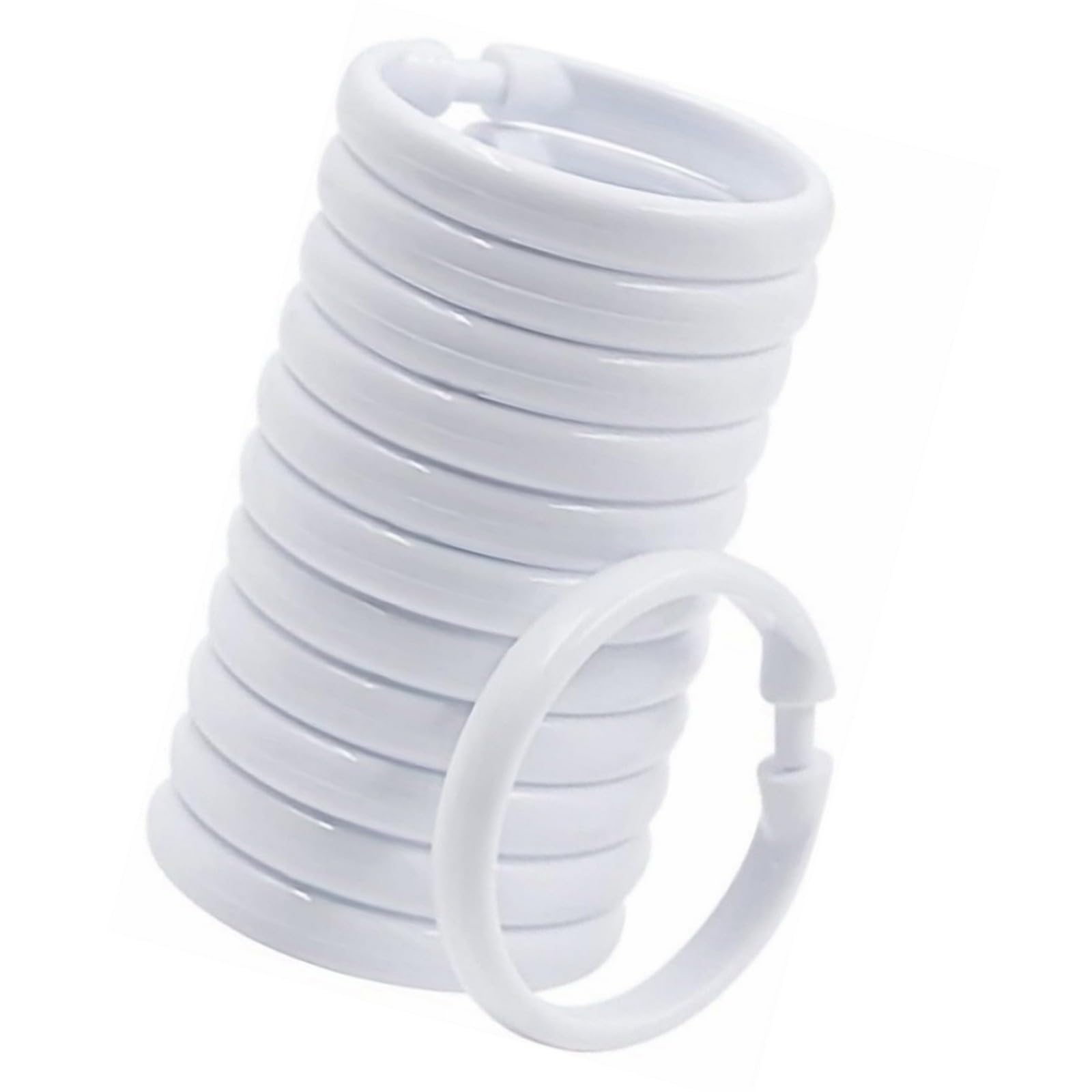 Shower Curtain Rings, Shower Curtain Hooks, O Shape Showers Curtains Hooks Rings Easy to Closure Hook