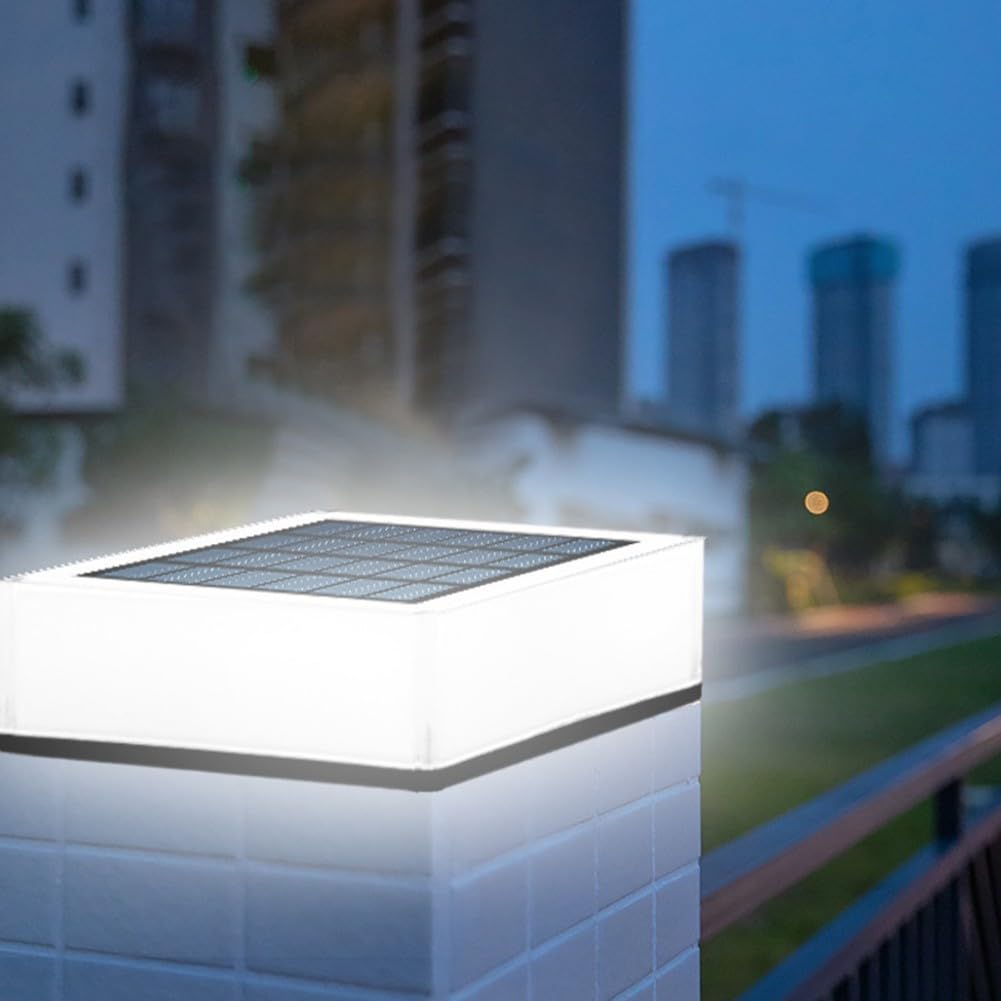 Solar LED Pfostenleuchten Outdoor Garten IP68 Wasserdicht Quadratische Landschaft Pfosten Kappe Lampe für Garten Terrasse Zaun Deck Holzpfosten
